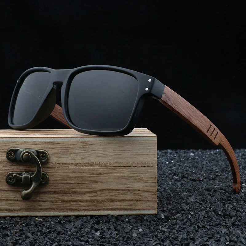 

Vintage Wrap Sunglasses Women Spectacles Natural Du Wood Handmade Polarized UV 400 Suitable for Outdoor Wear