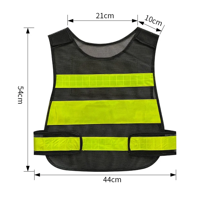 Night Safety Hi Vis Reflective Stripe Gilet Workwear Vest Sports Cycling Night Traffic Road Breathable Net Tank Top