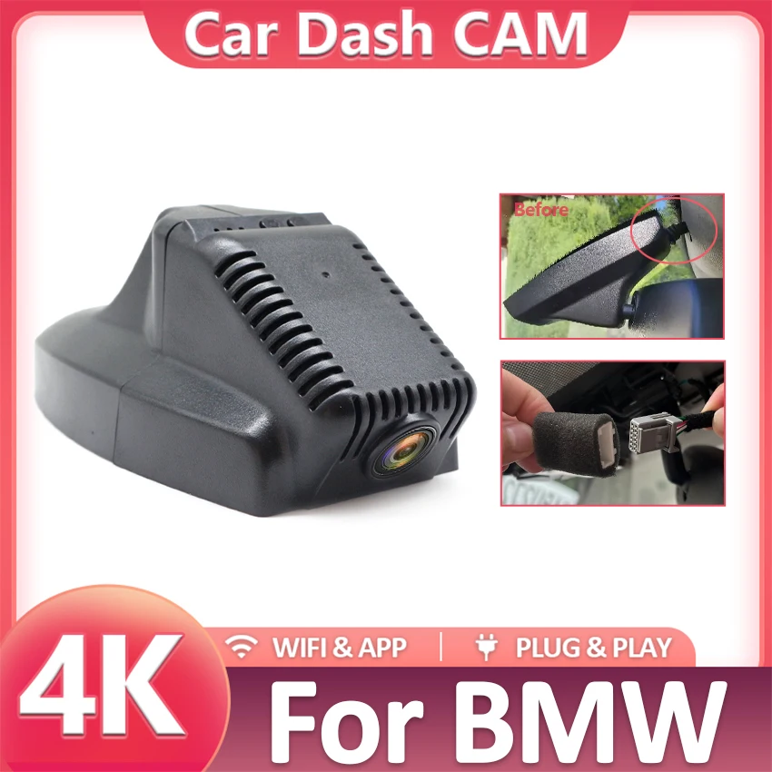 

Plug and Play Wi-Fi Автомобильный видеорегистратор Видеорегистратор 4K Для BMW x5 e70 e61 335i e90 328i 338i E93 x1 e84 750 e66 e91 2004-2014