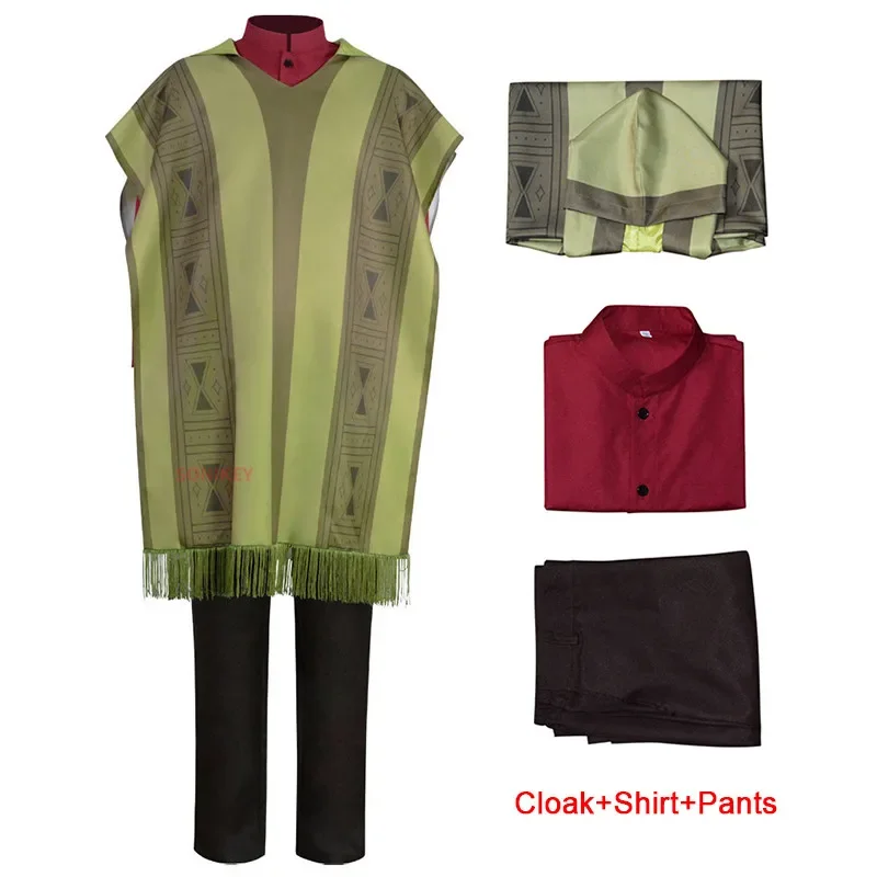 2022 Bruno Costume for Father Mother and Kids Cloak Robe Halloween Children Girl Adult Cosplay Camilo Cosplay Charm Clothing Set