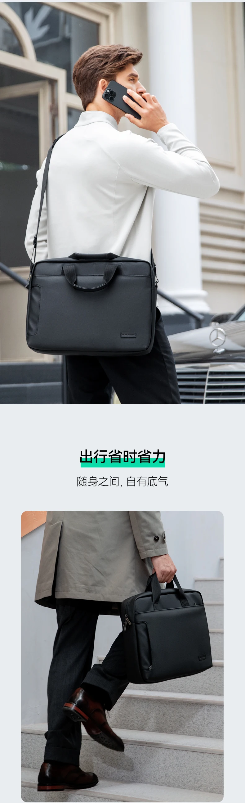 MARK RYDEN Oxford Laptop Briefcase 15.6'' Water Resistant Crossbody Tote Bag for Office Commute