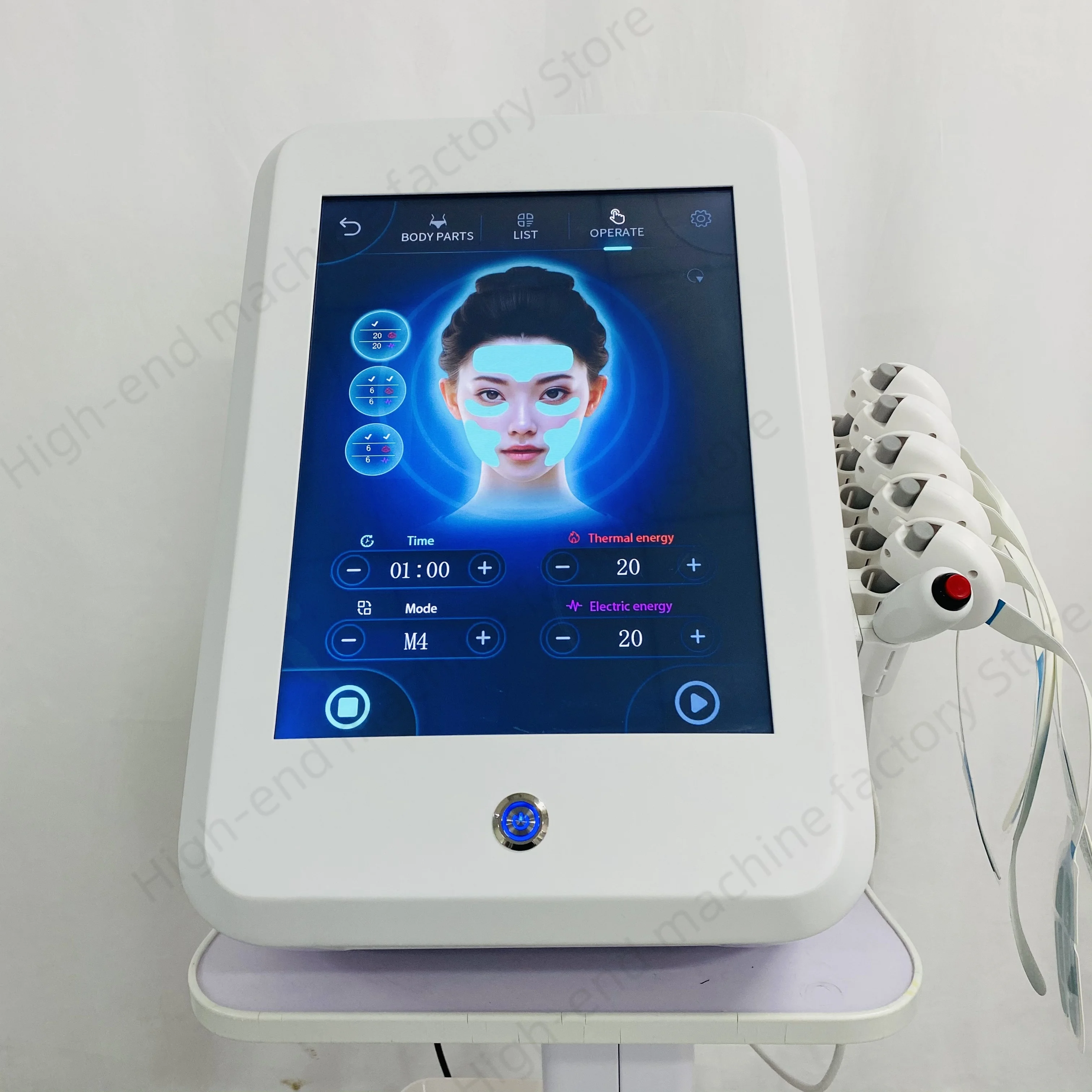 Face lift Muscle Tone RF Face Electrical Stimulation pro salon Facial Muscles Tightening lifting Forehead face eyes lifting