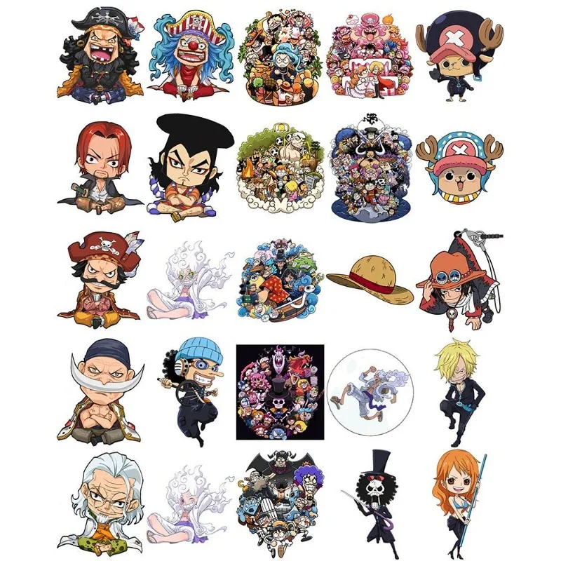 Cartoon anime One Piece notebook sticker decoration notebook mobile phone waterproof sticker view 4