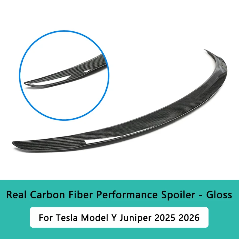 Model Y Juniper-spoiler voor Tesla Model 3. Highland Real Carbon Fiber-spoiler Hoge prestaties kofferbak staartvleugel auto-accessoire