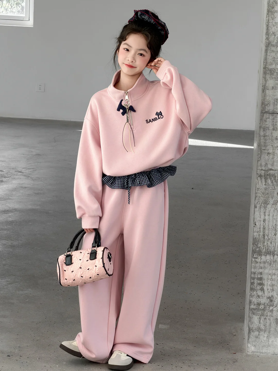 set-di-abbigliamento-sportivo-per-bambini-primavera-autunno-per-ragazze-felpa-alla-moda-con-colletto-rialzato-e-pantaloni-a-gamba-larga-ensemble-in-due-pezzi