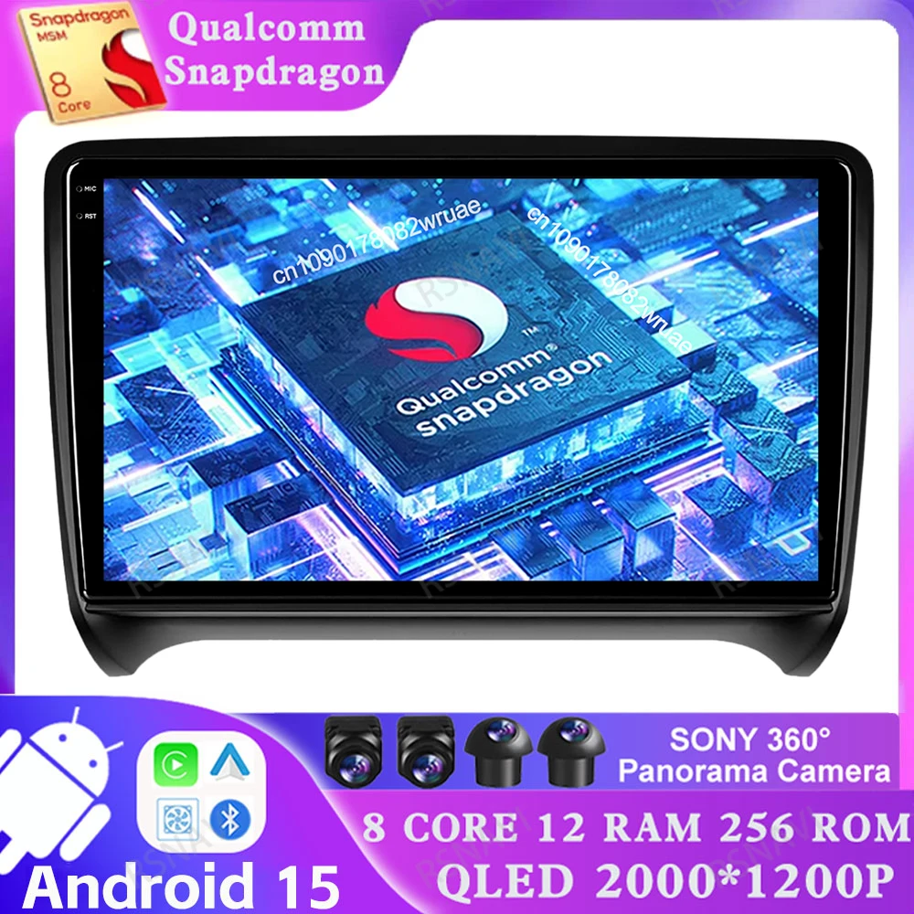 

Android 15 For Audi TT MK2 8J 2006 2007 - 2014 GPS Qualcomm Multimedia Viedo Player DSP Navigation Car Radio 5G WIFI 4G LTE BT