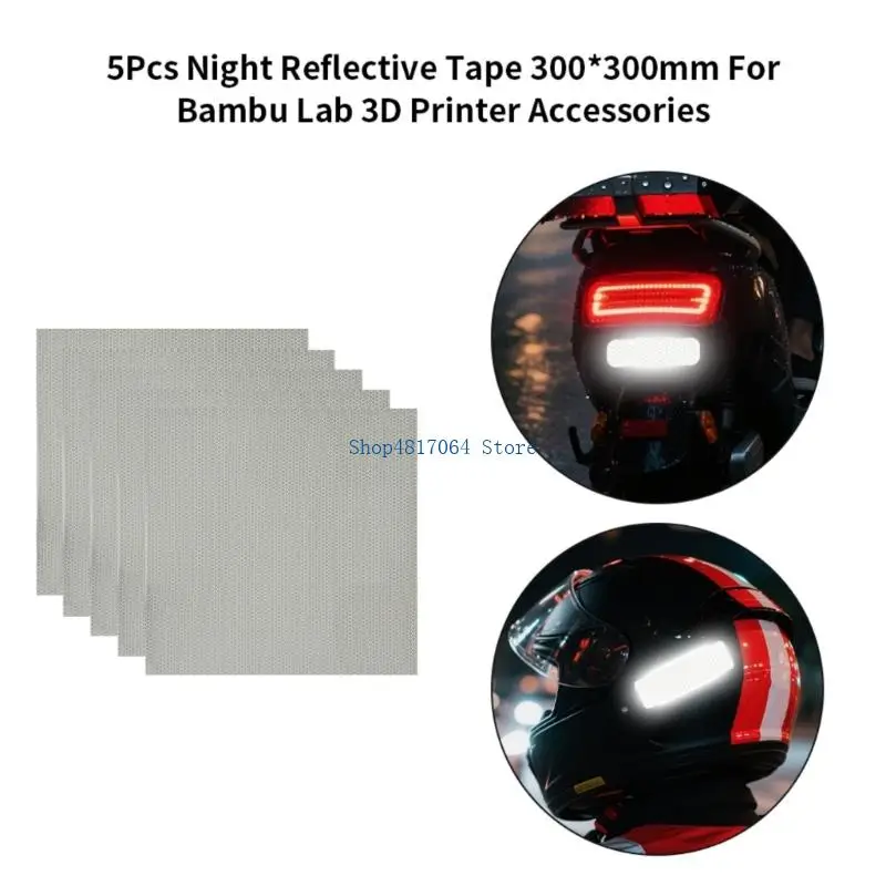 T3LB High Visibilitys Light Gray Reflective Adhesive Stickers for H2D Enhanceds Night Safety and Outdoor Use