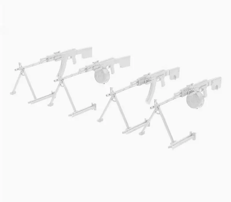 Rheinmetall.MFY 35030 1/35 RPK-74 Light Machine Gun Models (8 Pieces With Etched  Plates