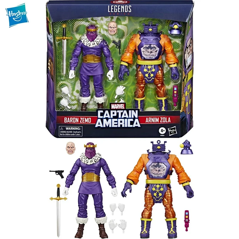 

Hasbro Marvel Legends Series Baron Zemo and Arnim Zola Captain America Villains Comics 6-Inch Action Figure Gift Toy for Kids