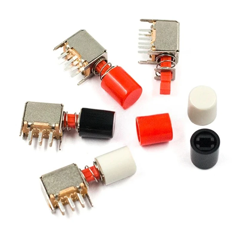 

Directly Key Switch PS-22F03 A03 Self-locking/No-Locking Push Button Switch DPDT Bipolar 6pin Self-locking Key Power Switch
