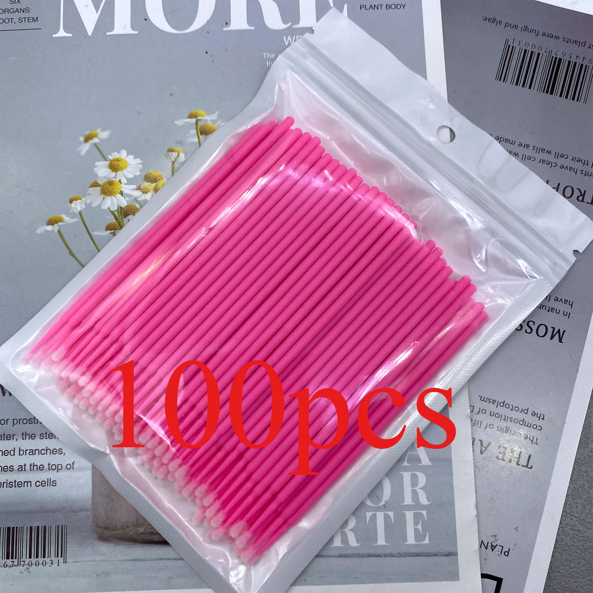100/500 Stuks Wimper Reinigingsborstel Lash Extension Micro Wattenstaafje Individuele Wimpers Microbrush Makeup Clean Remover