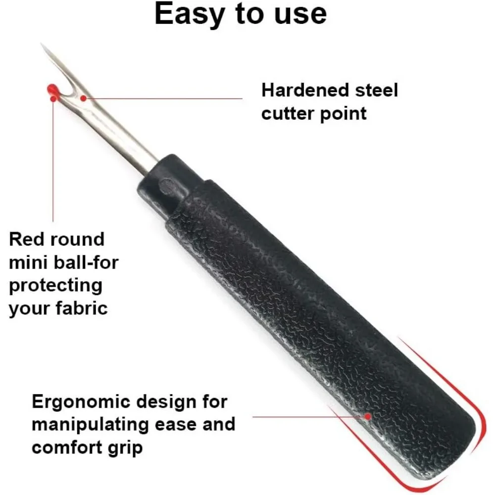 2PCS Ergonomic Seam Rippers for Sewing & Thread Removal.
