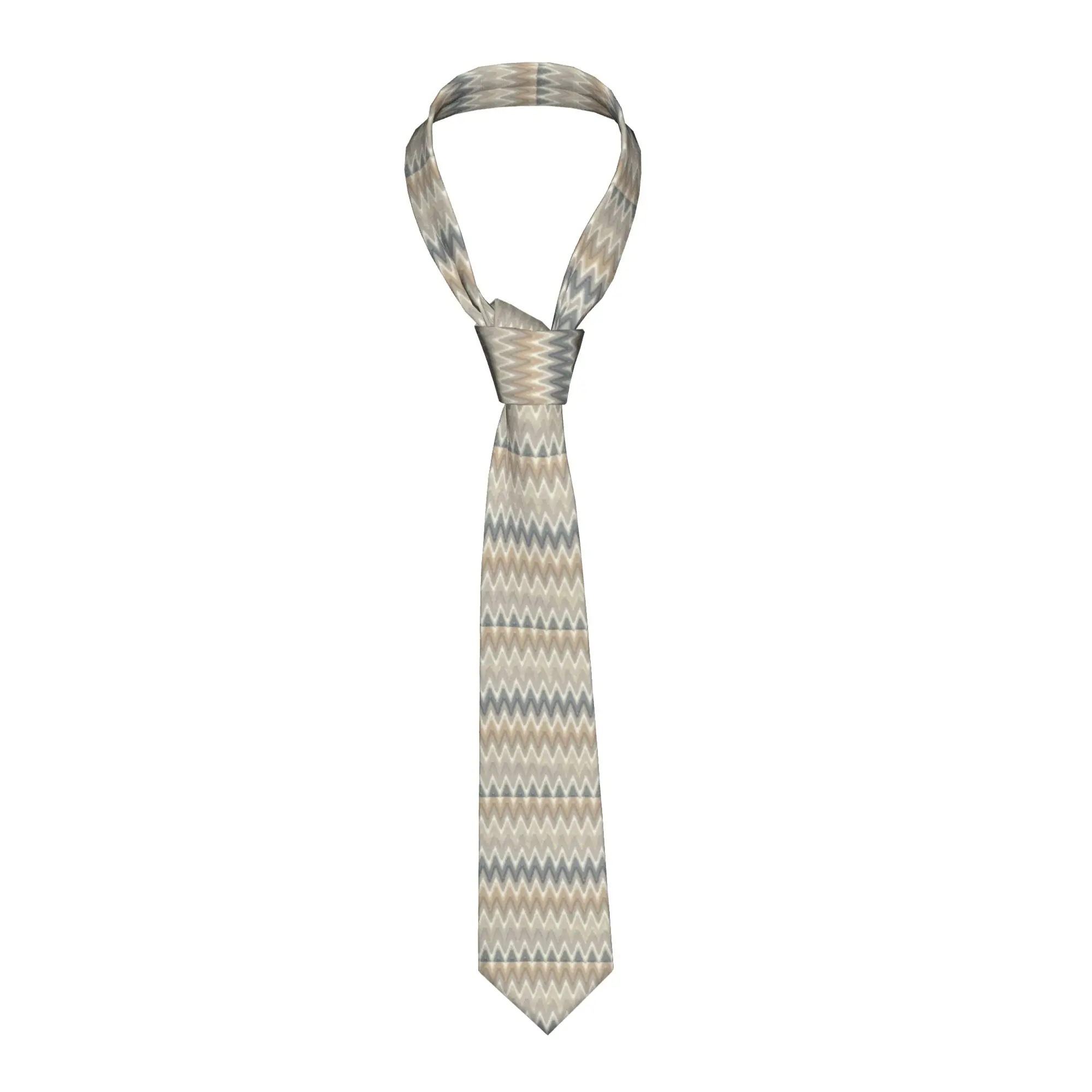 

Мужские классические шелковые галстуки с камуфляжным зигзагообразным узором в богемном стиле для свадьбы