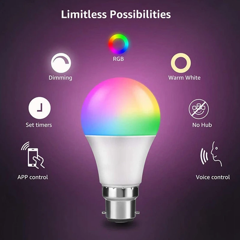 Tuya Zigbee สมาร์ทไฟ LED 15W E27 สมาร์ทหลอดไฟควบคุมเสียงหลอดไฟใช้งานร่วมกับ Alexa และ Google Home หรี่แสงได้