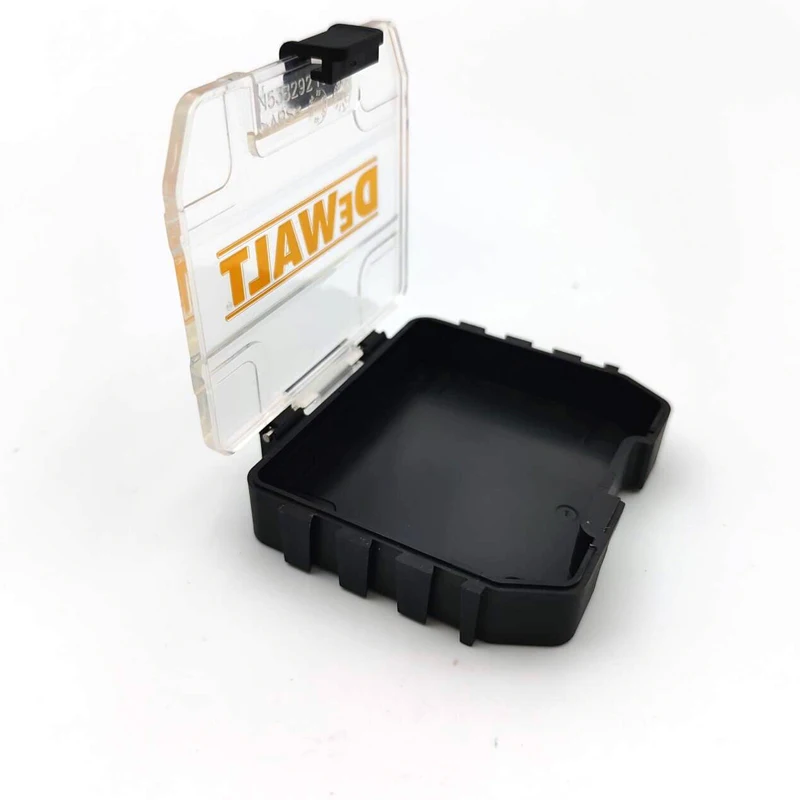 DEWALT TSTAK حافظة صعبة سوداء صغيرة قابلة للتكديس للإزالة آمنة الغبار لقمة ثقب اكسسوارات 74*67*17 مللي متر صندوق أدوات التخزين 1 قطعة