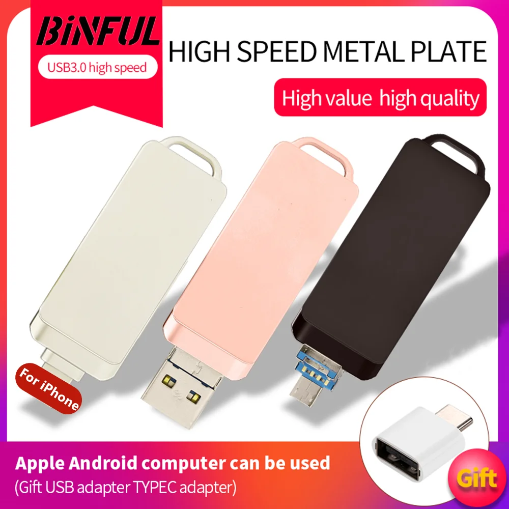 

2025 new 512GB for iphone OTG 2TB 1TB flash drive memory stick type c pendrive type-c USB Flash Drive pendrive usb3.0 For IOS 12