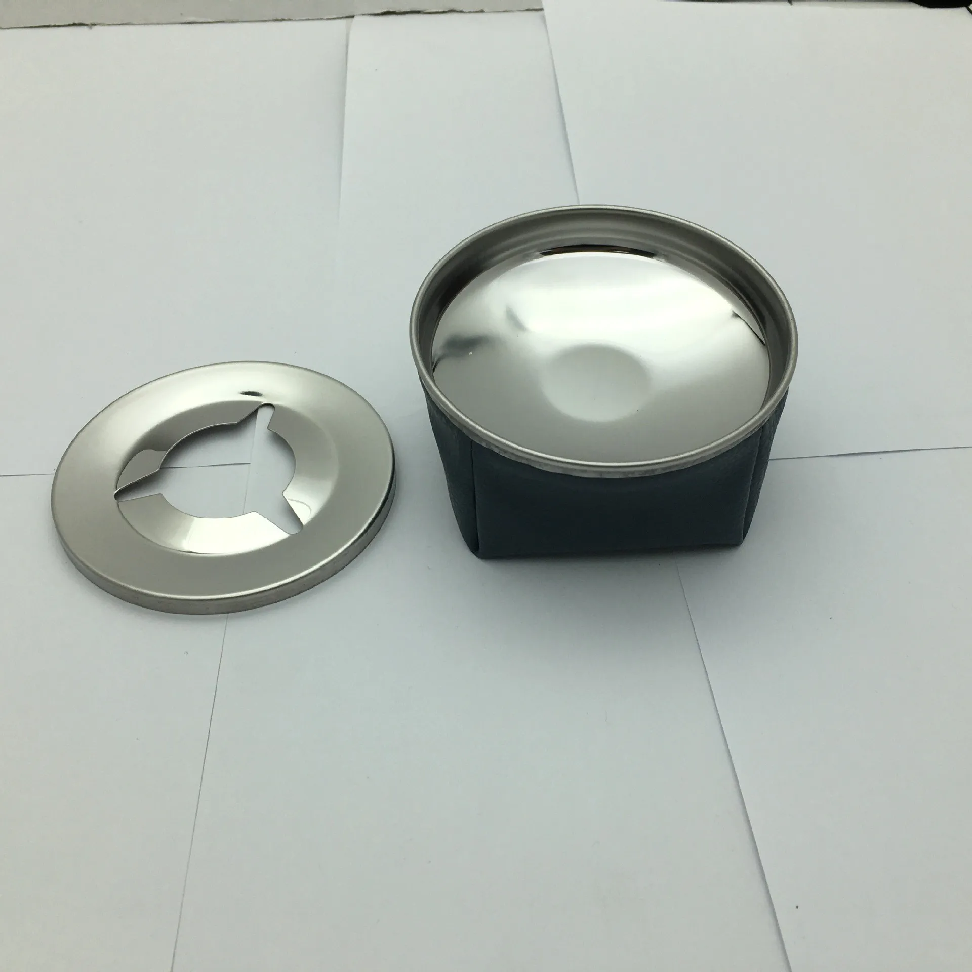 

3 Marine Yacht High-quality Stainless Steel 304 Ashtray PU Leather Blue