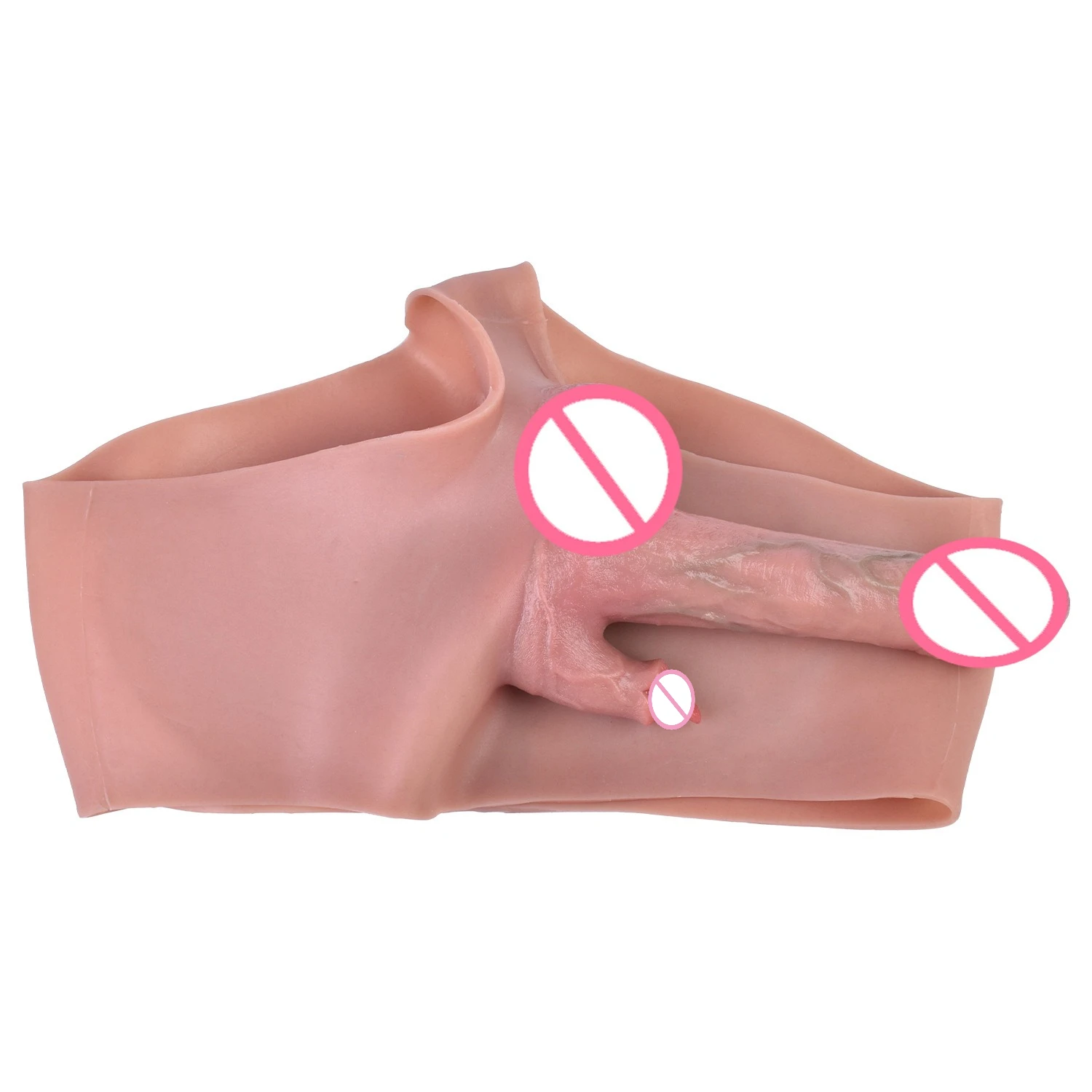 الرجال غطاء قضيب جوفاء يرتدي الاستمناء النشوة الجنسية لعبة الجنس سيليكون بنطال جلدي قطعة واحدة دسار غطاء القضيب منتجات جنسية