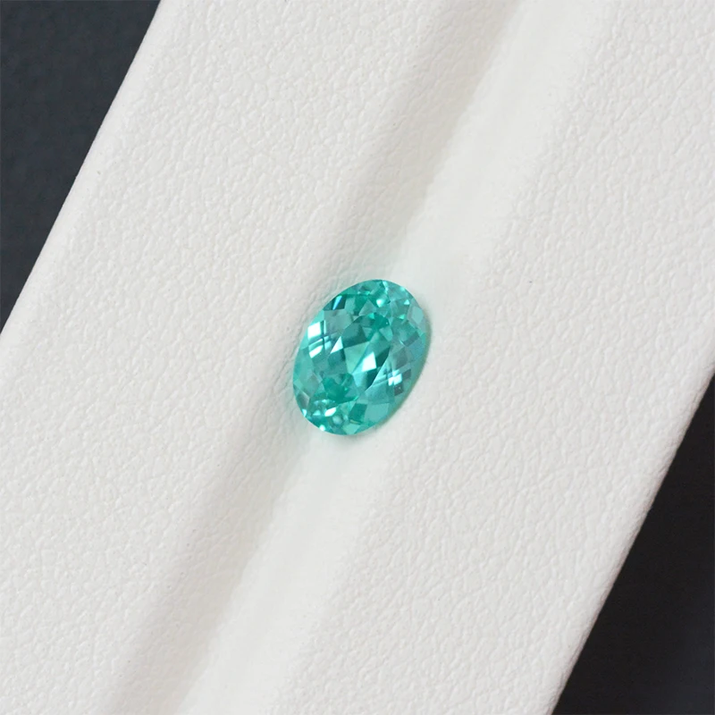 Paraiba-Labor-Saphir in Trillionenform mit VVS1-Zertifikat, Großhandelsdiamant für DIY-Anhänger, Schmuckherstellungsmaterialien, Edelstein – Detail 17