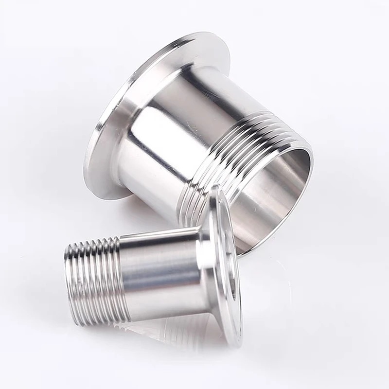 1PCS DN8 DN15 DN20 DN25 DN32 BSP Sanitary Stainless Steel SS304 Tri Clamp Male Threaded Pipe Fitting Adapter 1/2