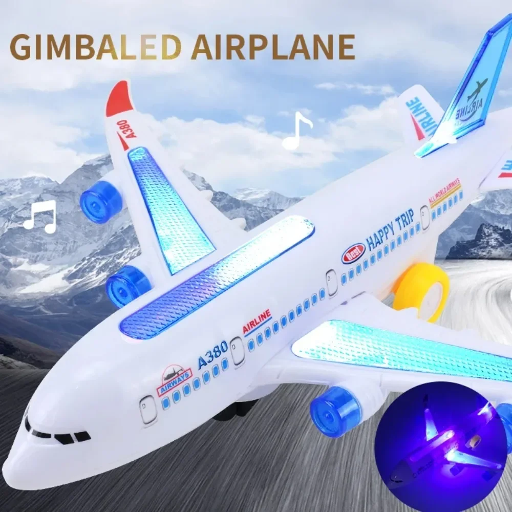 

Children‘s Plane LED Flashing Lights Airplane Toy，Electric Airplane Model,Smulation Plane Flashing Lights Music Toys for Kids