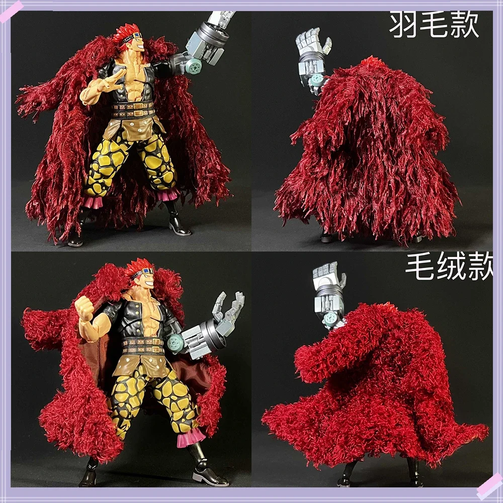 SHF One Piece 1/12 Scale Captain of the Kidd Pirates EustassKid Clothes Cloak Coat Woolen/Feather Windcoat for 6