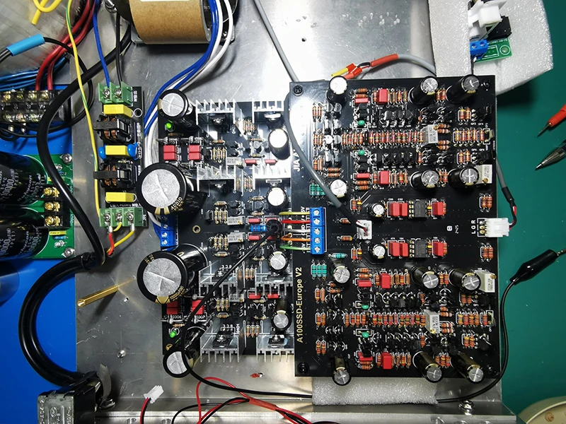 HiFi 오디오 애호가 병렬 조정 전원 공급 장치, A100 유럽 PSU, 4 출력 ± 33V ± 15V 조정 가능, 클래스 A