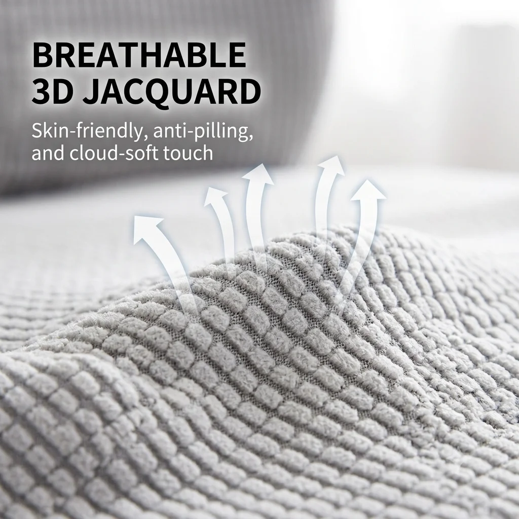Premium Jacquard Office Chair Cover Stretch Diamond Grid Desk Chair Slipcover Removable Washable Computer Chair Protector