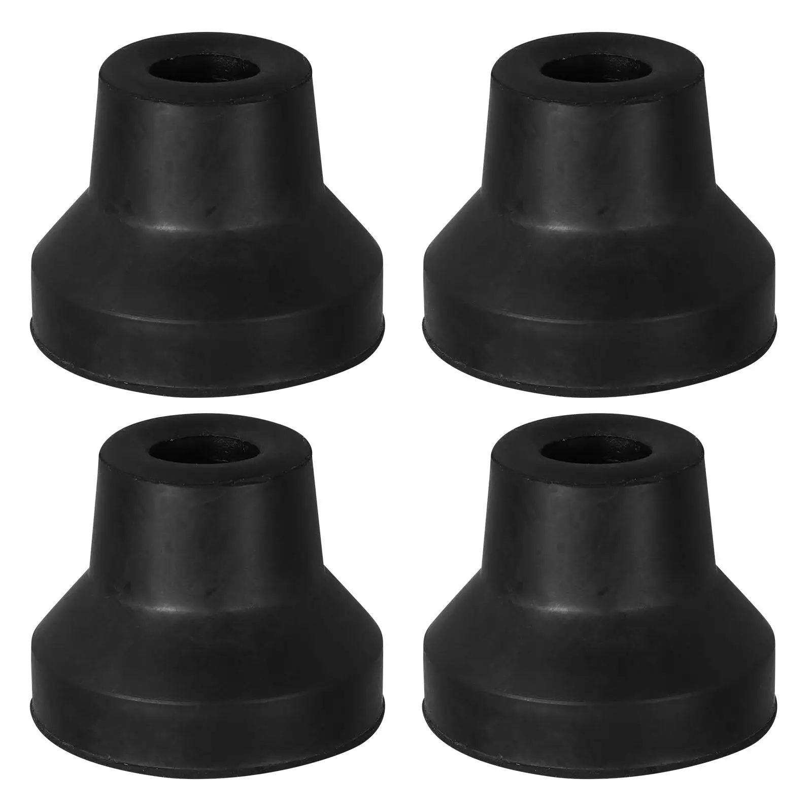 

4 Pcs Four Legged Walking Stick Rubber Tips Non Slip Crutch Feet Covers Universal Walker Candy Cane Replacement Parts Furniture
