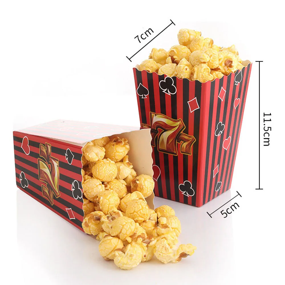5/10/20 Stück Casino-Poker-Themen Papier-Popcornboxen Süßigkeiten-Verpackungsboxen Las Vegas Casino-Nacht Geburtstagsparty Geschenkboxen – Detail 3
