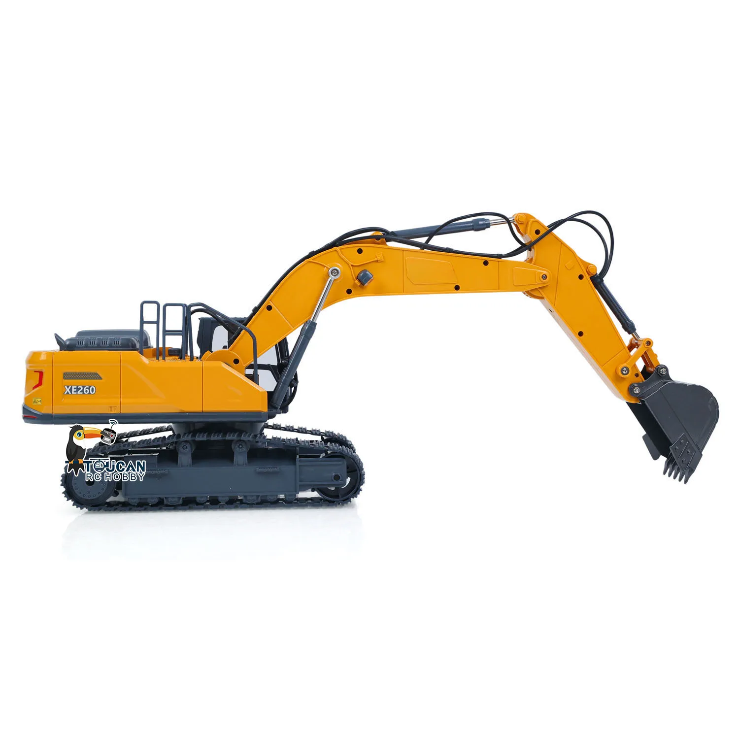 XE1260 1/18 HUINA Elektrischer RC-Bagger Ferngesteuerter Bagger RTR 300-Grad-Rotation Modell Metallschaufel Licht- und Soundeffekte Fahrzeug Auto – Detail 5