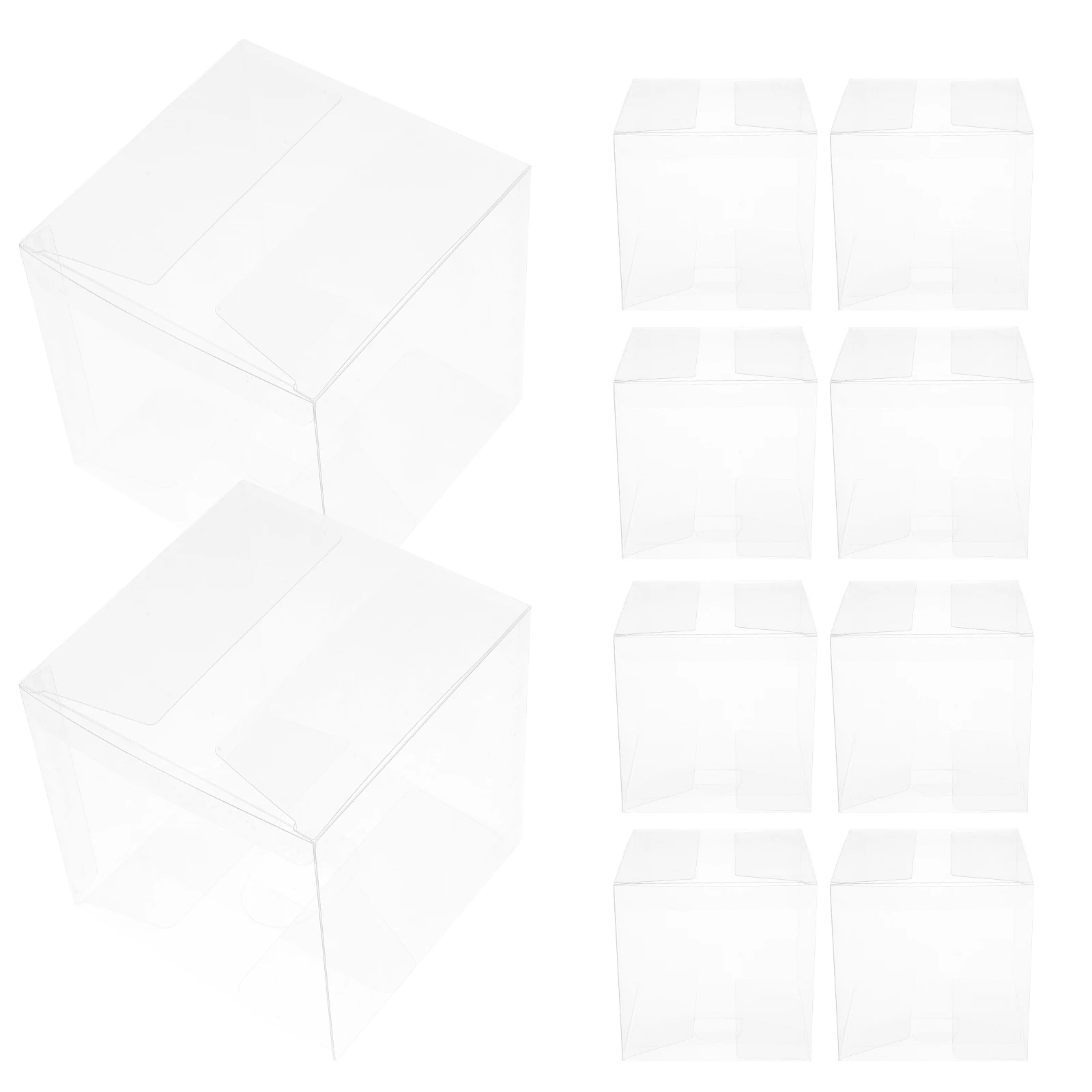 

50 Pcs Transparent Gift Boxes Small Clear Plastic Present Packaging Rectangle Wedding C y Favor Party Empty Cube Box