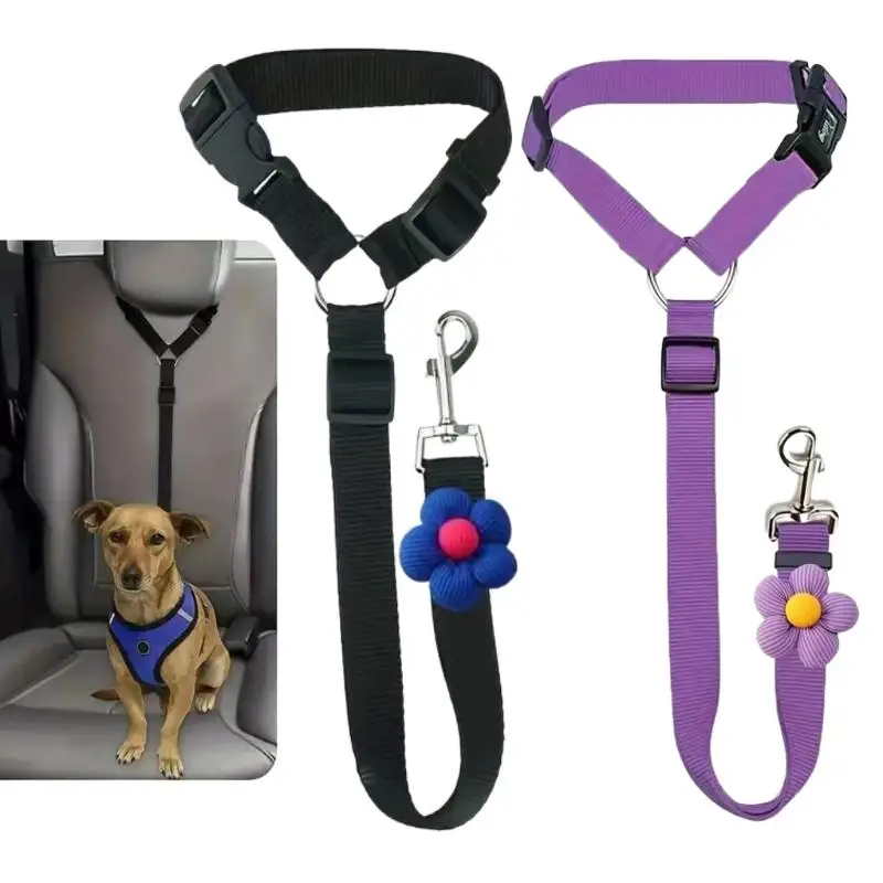 Dog Seat Belt For Vehicle Secure Pet Car Tether Safety Leash For Dogs In Vehicles Dog Seatbelt Tether Christmas Gifts Adjustabl