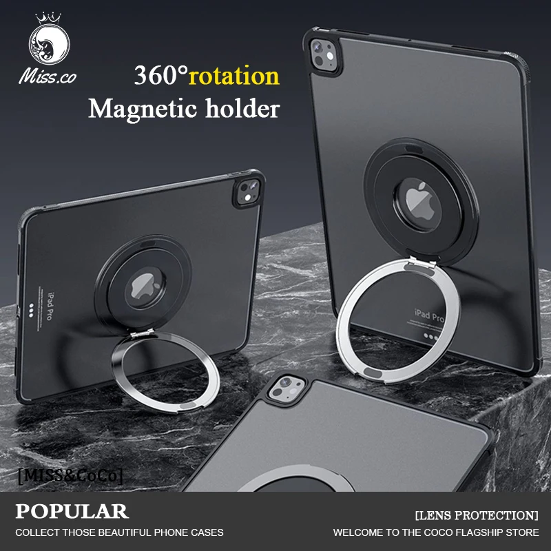 

New Powerful Magnetic Tablet Holder Ring Grips Adjustable 360 Aluminum Alloy Desktop Anti-Fall Multi-Functional IPAD Series