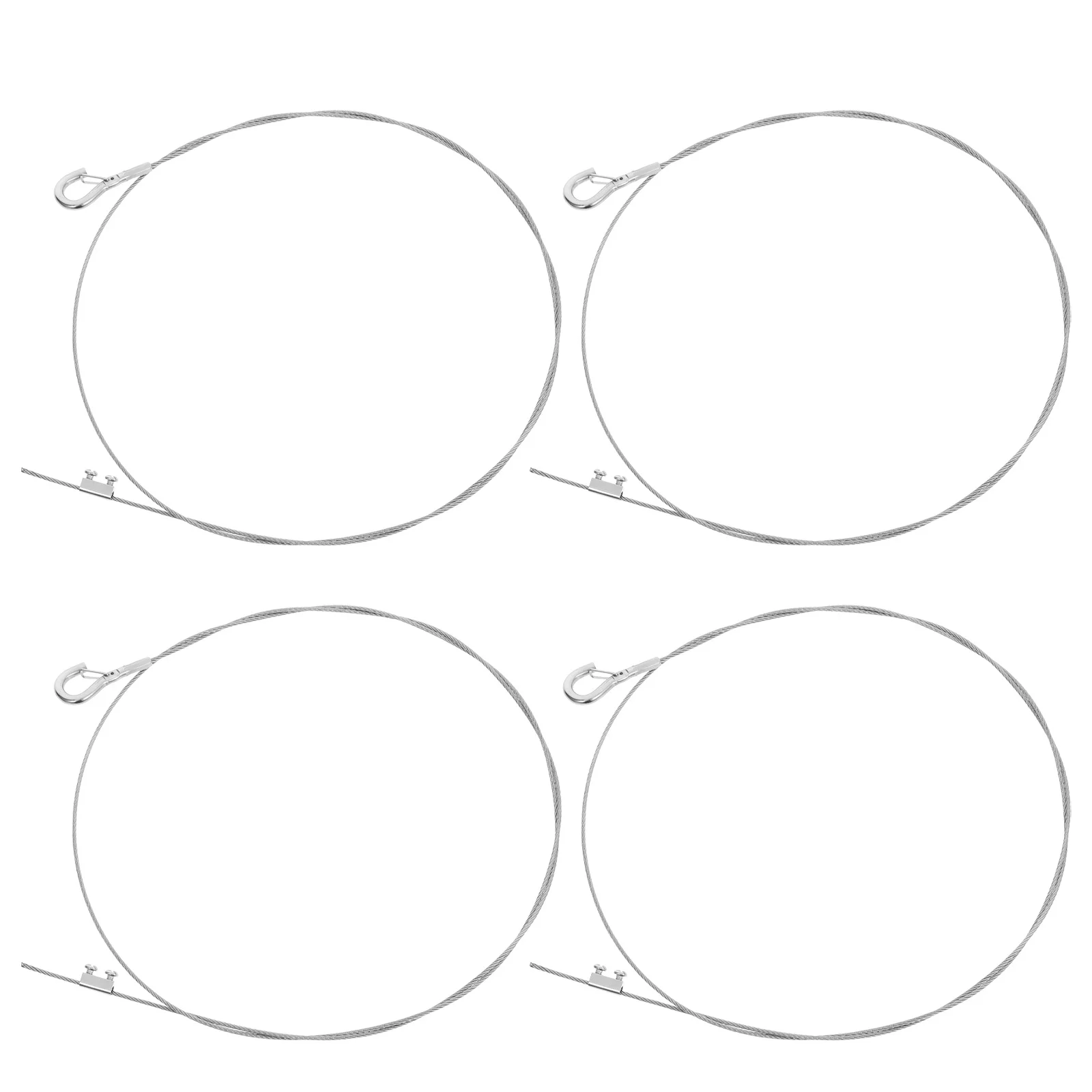 

4pcs Stainless Steel Wire Rope Adjustable Heavy Duty Hanging Cord For Lamp Light Fixture Billboard Picture Rail Hangers Pendant