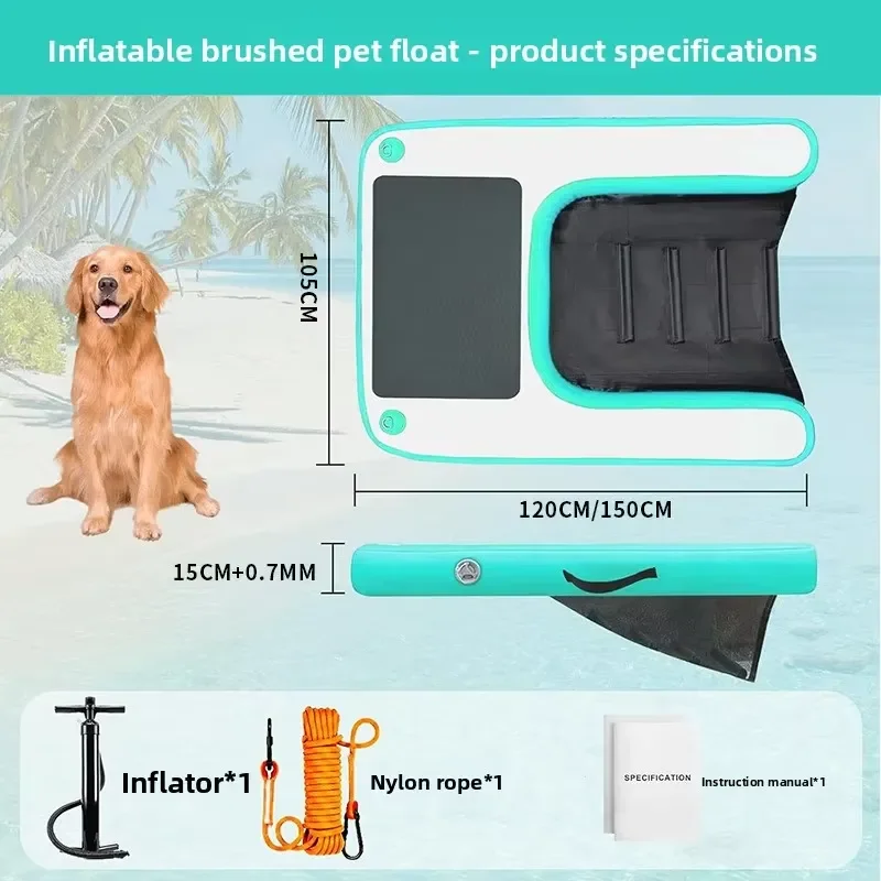 Cross-border Custom Pet Water Floating Row Thickened PVC Inflatable Ladder Dog Dock Climbing Ramp Inflatable Bed China Custom view 4
