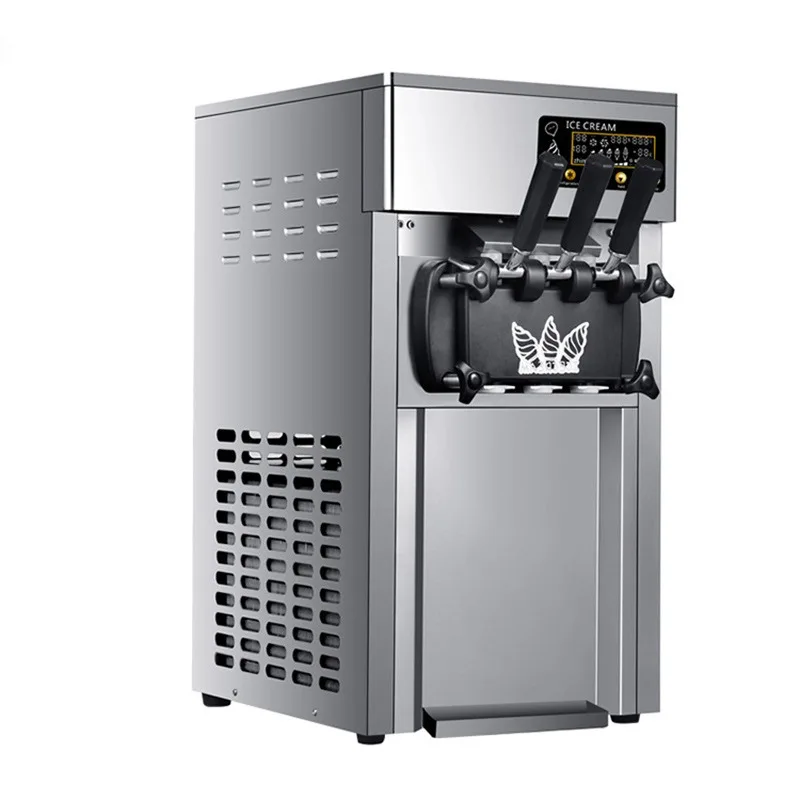 Fully automatic quick refrigeration ice cream machine, small commercial stall desktop ice cream machine, soft ice cream machine