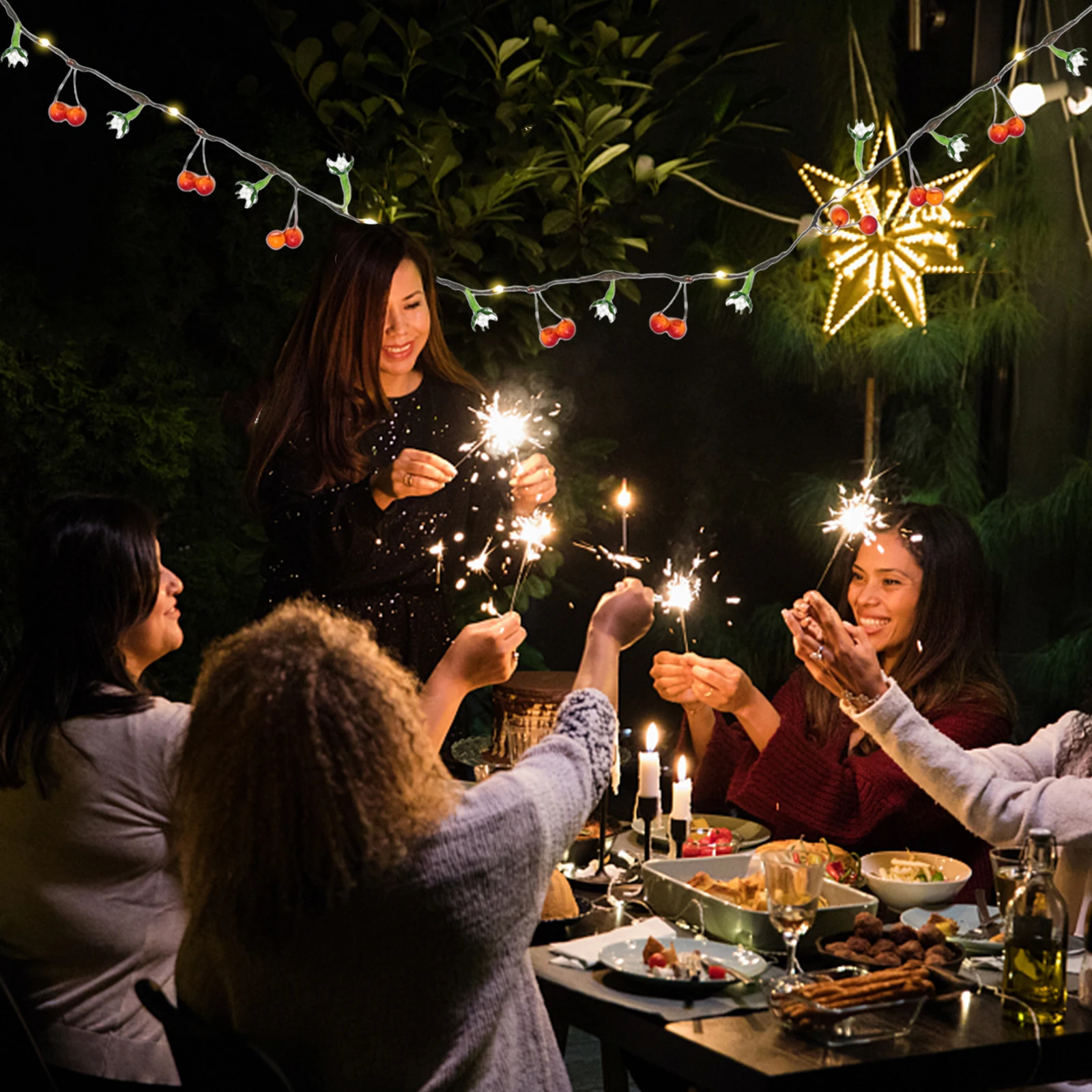 

EVA Plastic LED String Light Decoration Wall Window Berry Rattan Simulated Vine Lamp DIY Party Holiday Festive