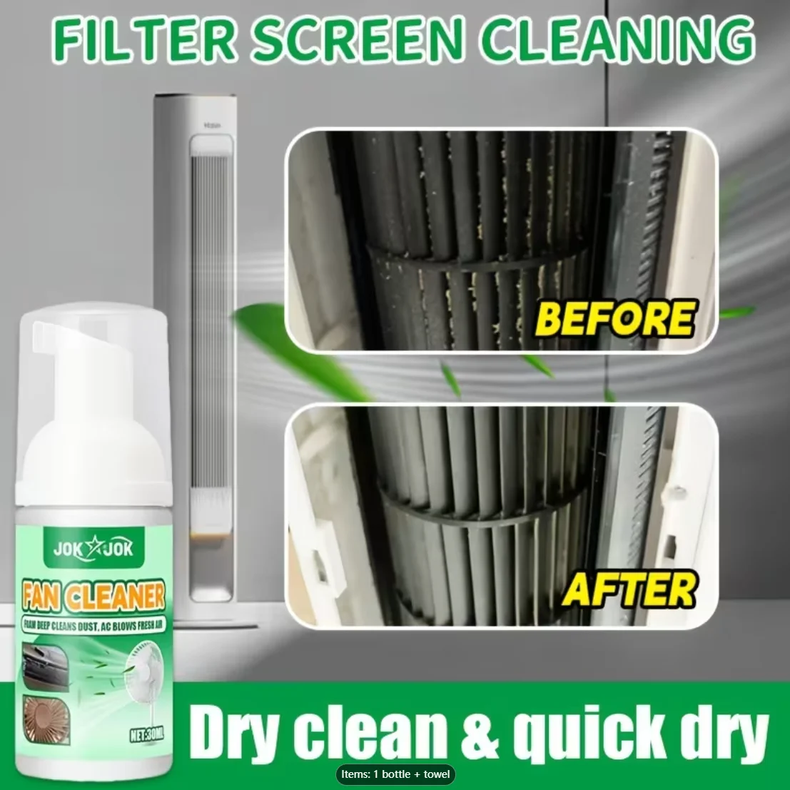 Air Conditioner Cleaning Foam - No Disassembly Needed Effectively Removes Internal Dirt And Dust for Optimal Performance