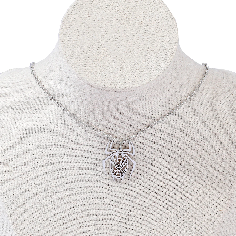 

1pc Fashion New Product Stainless Steel Spider Pendant Fashion Men'S Titanium Steel Spider Toys for Fans Friend Gift