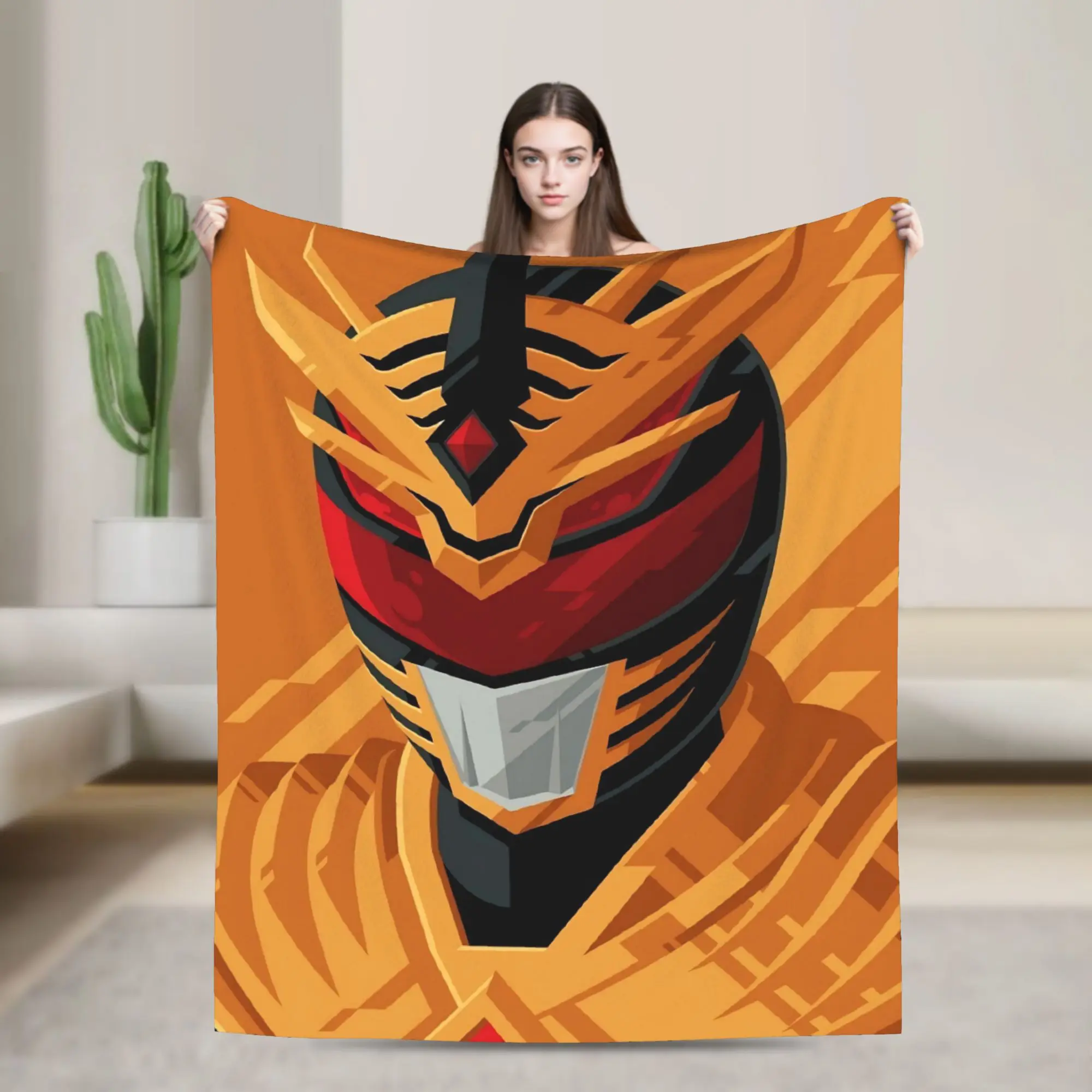 MMPR Cartoon Blanket Power R-Ranger Fuzzy Awesome Soft Throw Blankets for Coverlet Spring/Autumn