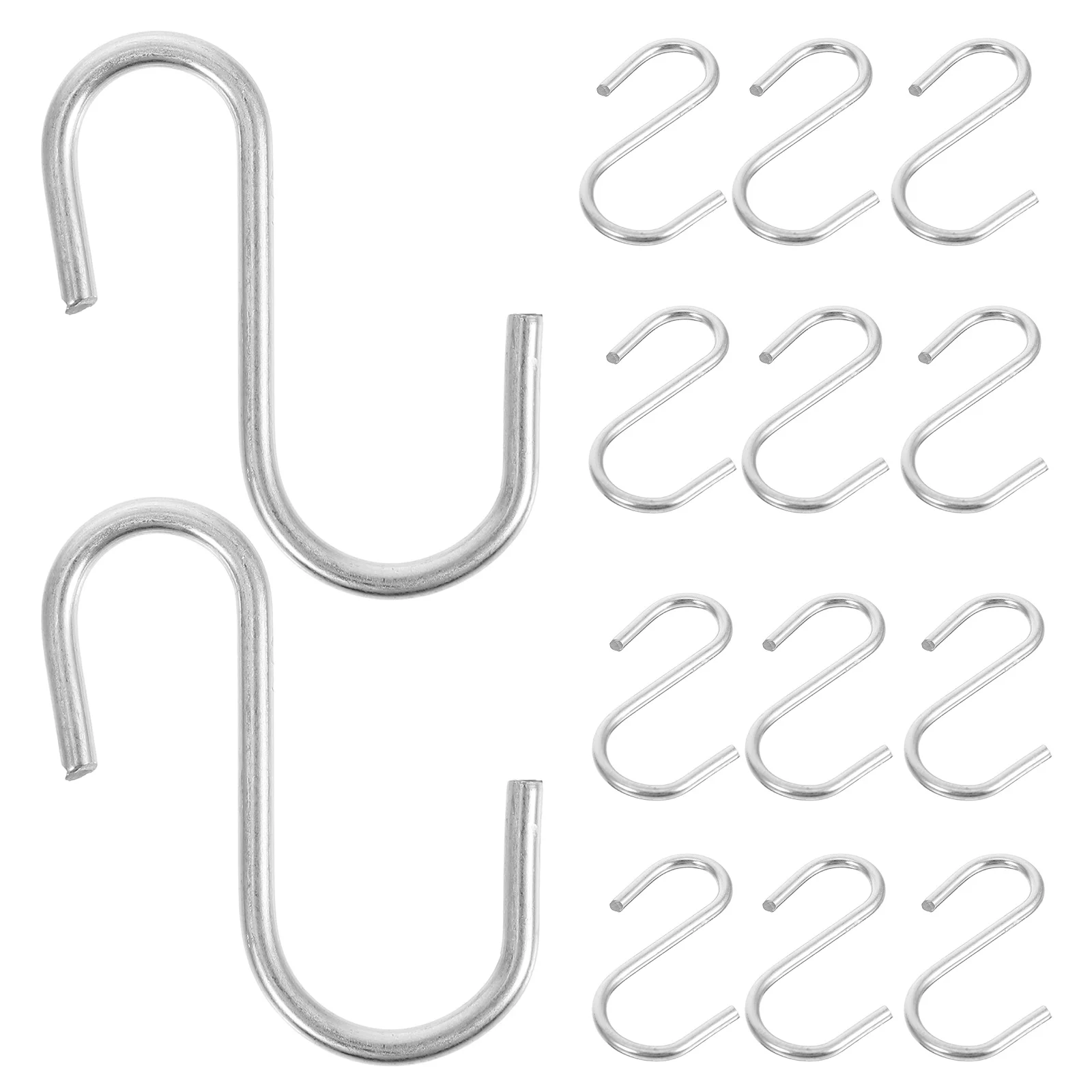 

100 Pcs Small Heavy Duty Pegboard Hooks Silver S-hooks Utensil Holder over The Door