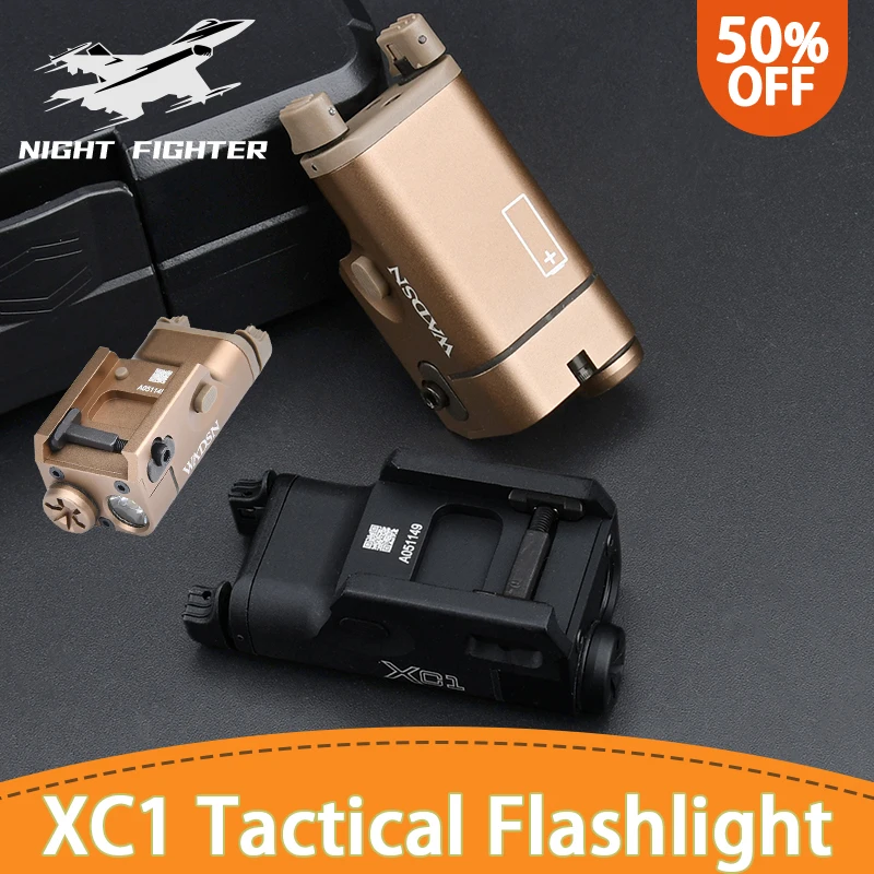 

Tactical Metal Surefir XC1 Pistol Scout Light Hunting LED For Glock 17 18 19 22 23 CNC Weapon Scout Light Fit 20mm Rail Hanging