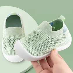 Chaussettes respirantes avec semelle en caoutchouc pour bébé, pantoufles astronomiques souples pour enfants, chaussures en maille pour filles et garçons, anti-ald, CPull