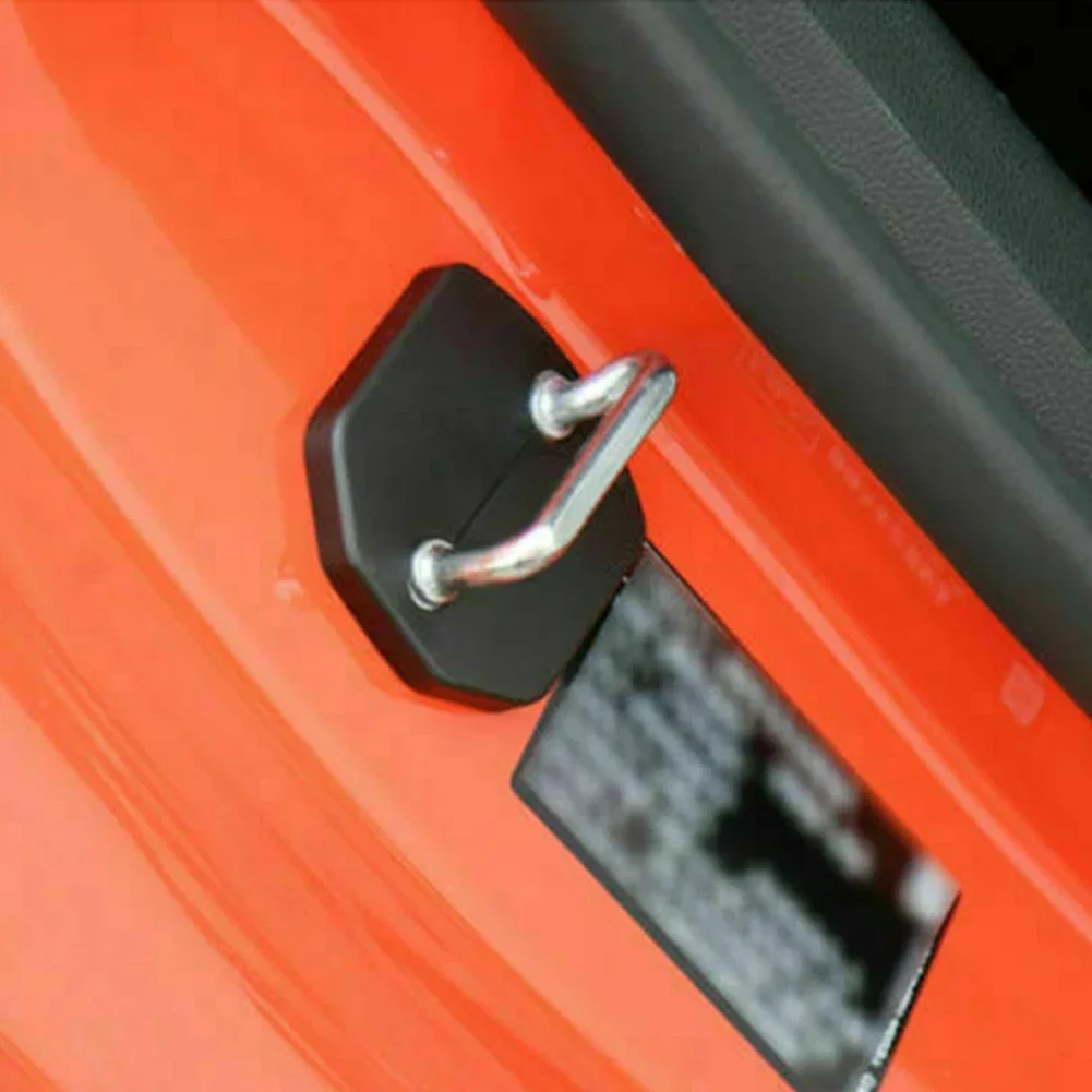 Car Door Lock & Door Stopper Catch Cover Buckle Cover Protector  Arm Checker Protector Guard For Ford Mustang 2015-2021