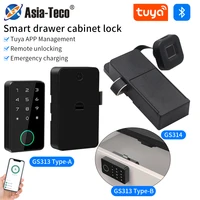 Tuya APP-cajón inteligente con huella dactilar, cerradura Invisible, desbloqueo de tarjeta IC, muebles de gabinete, cerradura electrónica con Sensor sin llave