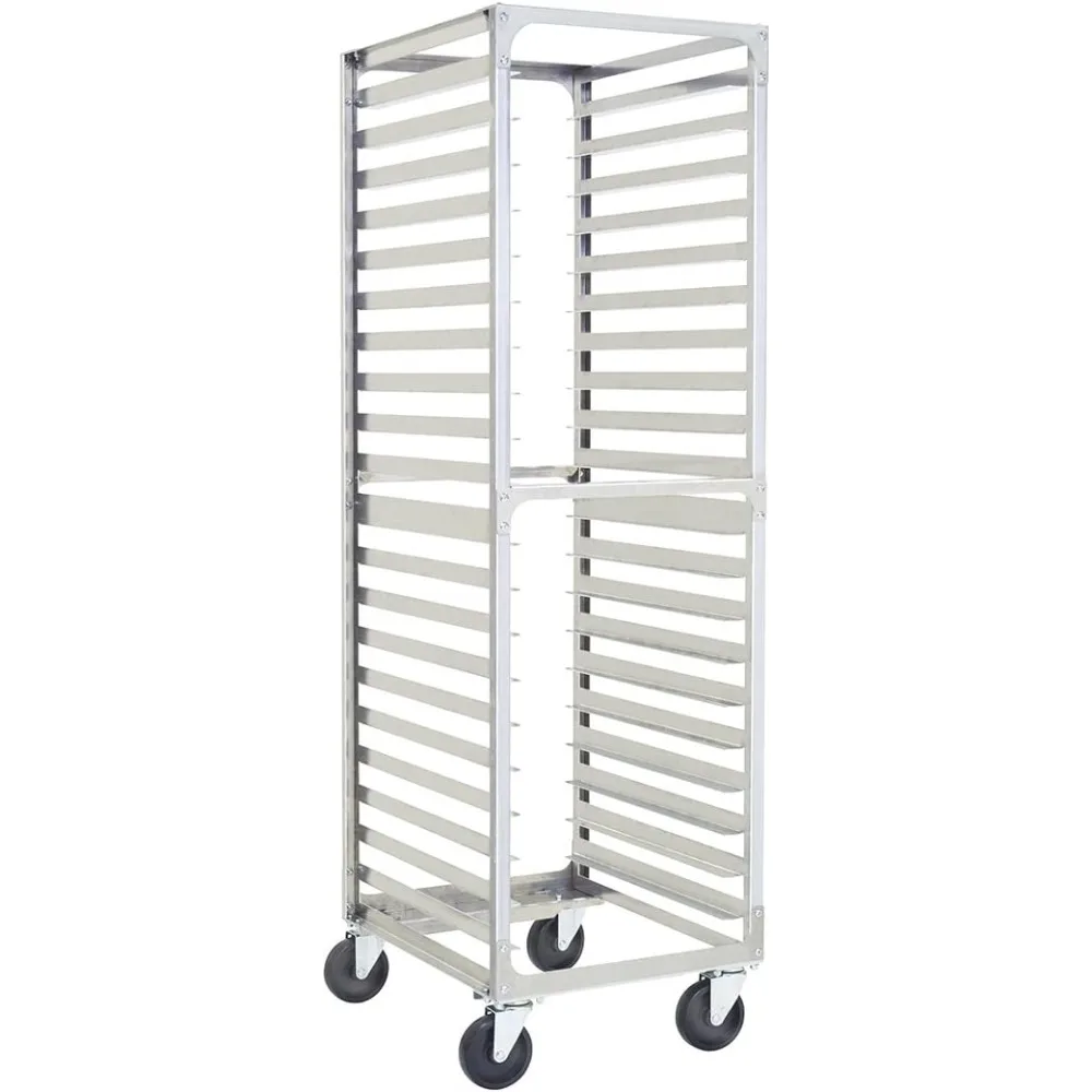 

20 Pan 3" Spacing Commercial Aluminum Bun Racks, NSF Listed Heavy Duty Speed Rack for Bakery, Restaurant & Catering, 20 Tier