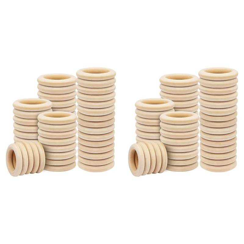 

A89X 200 шт. кольца из натурального дерева для поделок 55 мм кружевные кольца кольца из цельного дерева для поделок своими руками, разъемы для изготовления ювелирных изделий