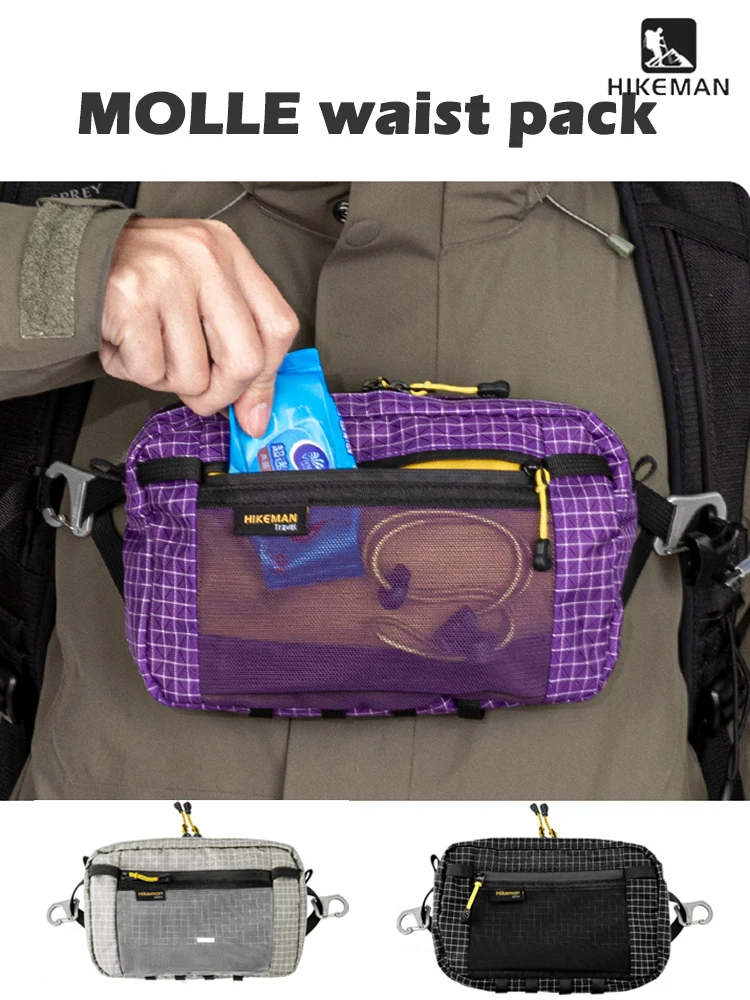 AliExpress NONE HIKEMAN Dyneema Lumbar Pack MOLLE Outdoor Waist Hip Bag for Travel Hiking Cycling Tactical Bum Bag
