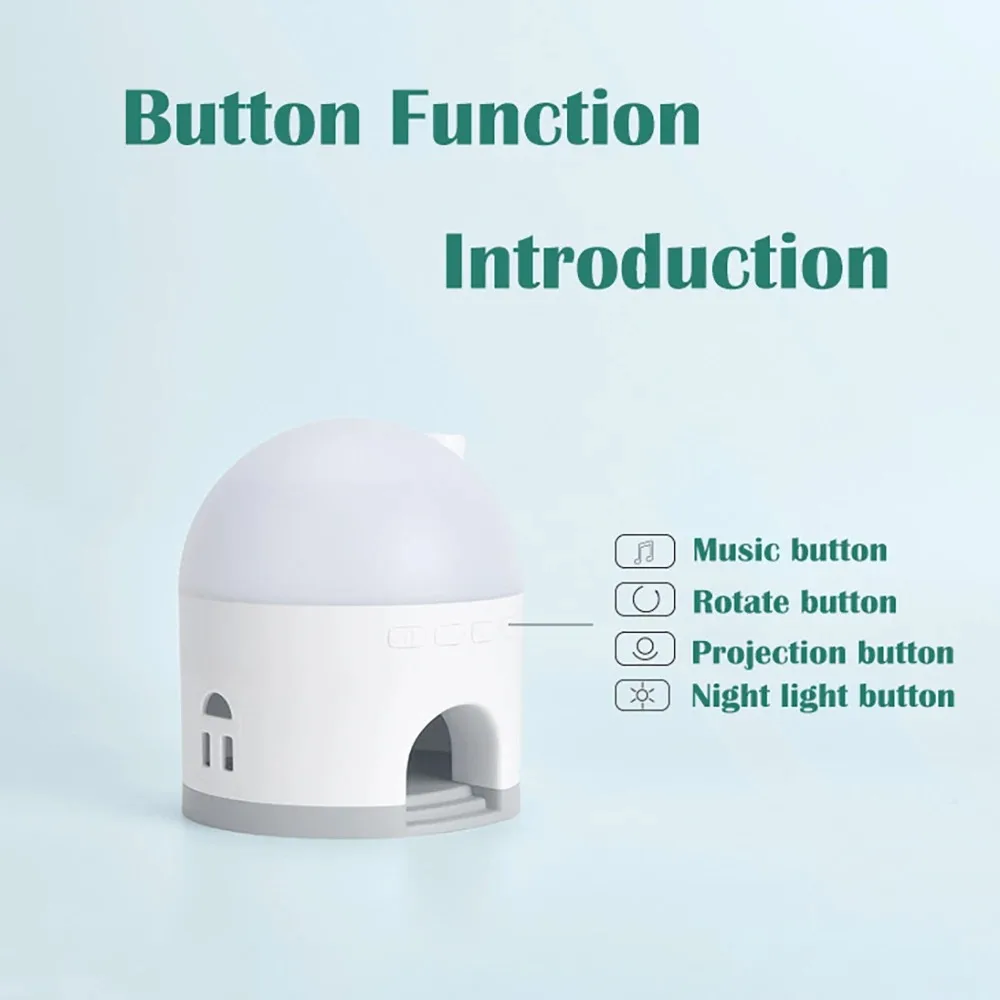 LED Projector Lamp 3 in 1 for Camping Room Decor with Auto Rotate 3 Themes Slides Night Light Christmas Decor Kids Gift